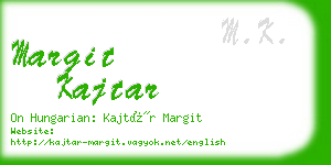 margit kajtar business card